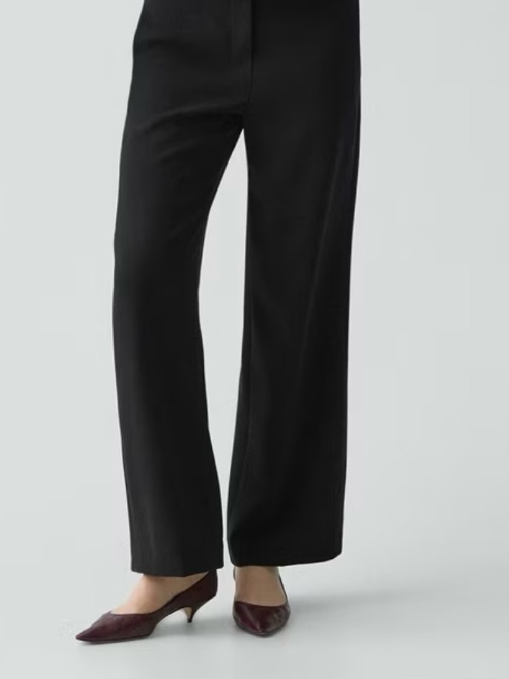 Theory Black Wide-Leg Pants